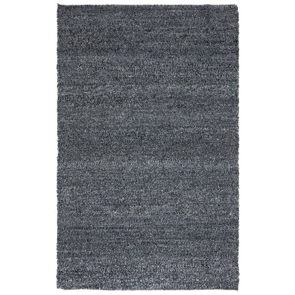 Renewal 5 ft. x 8 ft. Charcoal Distressed Solid Area Rug