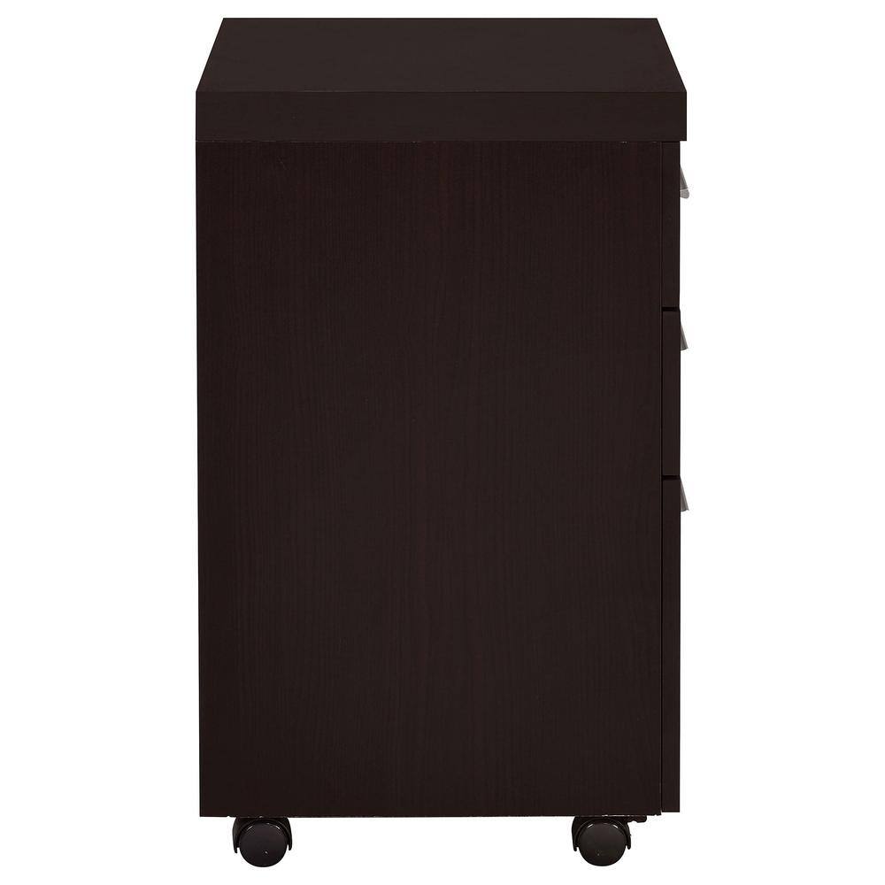 Black 3-Drawer Lockable Mobile Storage Cabinet