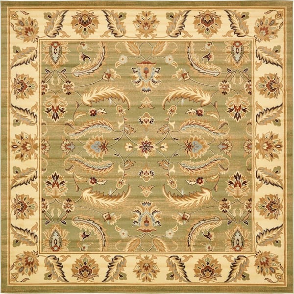 Unique Loom Voyage Hickory Green 10' 0 x 10' 0 Square Rug