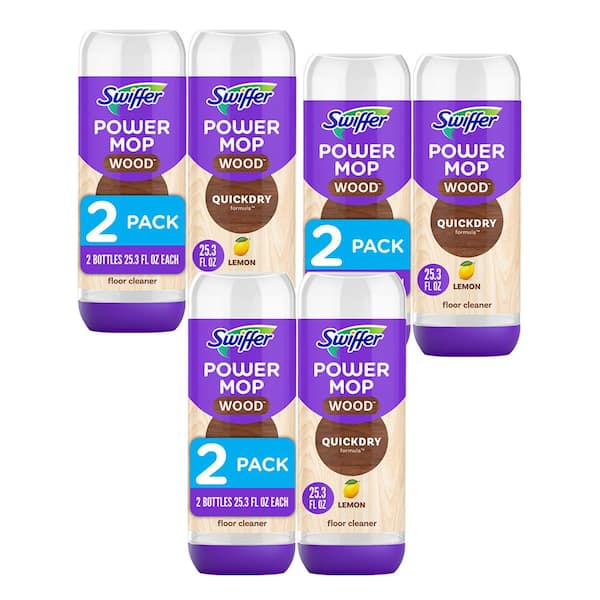 Swiffer 6-Count 25.3 oz. each Power Mop Lemon Scent Hardwood Floor Cleaner