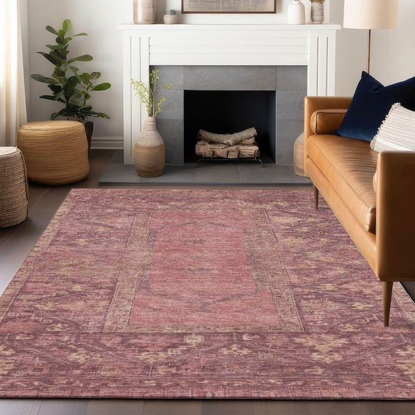 Chantille Machine Washable Indoor/Outdoor Abstract ACN1727 Blush 5 ft. x 7 ft. 6 in. Area Rug