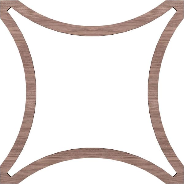 Ekena Millwork Large Lilley Fretwork 3/8 in. x 4 ft. x 4 ft. Brown Wood Decorative Wall Paneling 1-Pack
