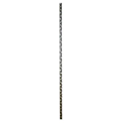 3.6 ft. x 9/16 in. x 9/16 in. Iron Baluster Twist with Single Basket Dark Powder Coated in Champagne