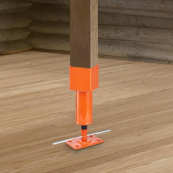 Screw Jack Post, 4 x 4 in. 13.2 -18.7 in. Height Range, 24,700 lbs. Max Load Capacity, Adjustable Shore Jack