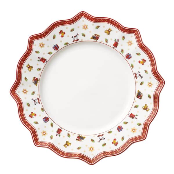 Villeroy & Boch 12-Pieces Toy's Delight Porcelain Multi Color Christmas Dinnerware Set Service for 4