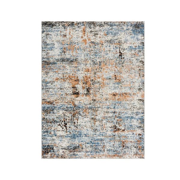 Unbranded 5 ft. 3 in. x 7 ft. Multi-Colored Abstract Area Rugs for Living Room Non Slip Modern Carpet for Bedroom