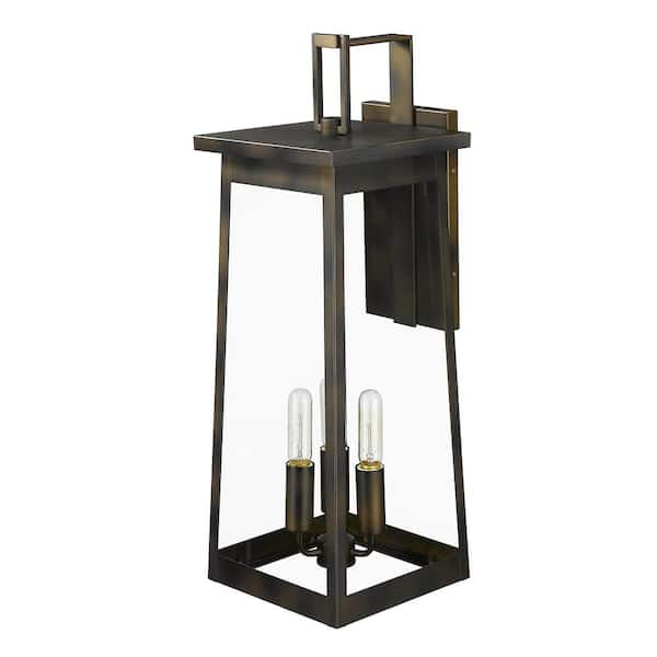 Alden 3-Light Oil-Rubbed Bronze Outdoor Wall Lantern