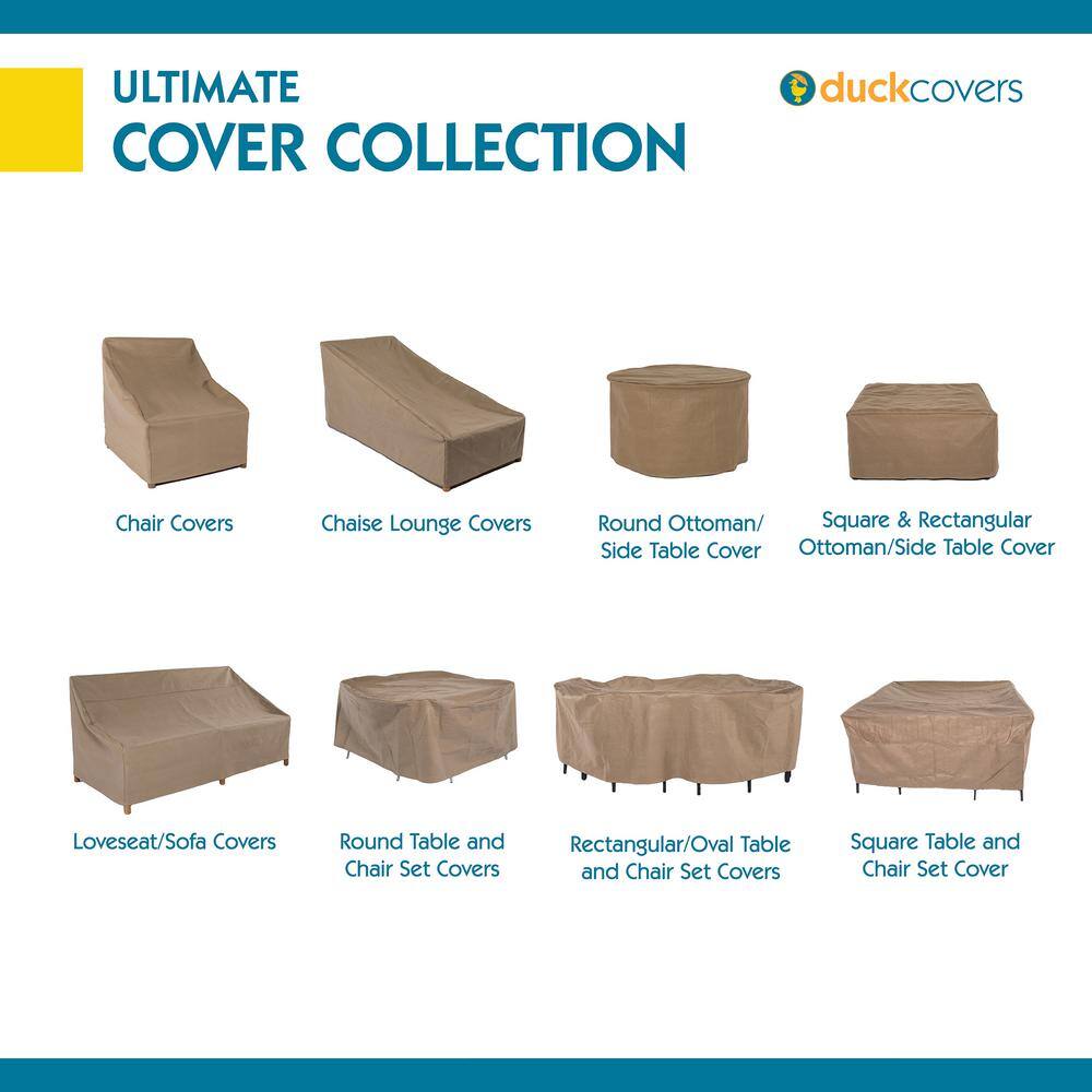 Tan Water-Resistant 87 Inch Patio Sofa Cover