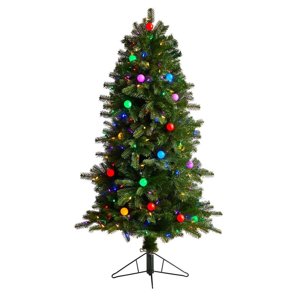 Nearly Natural 5 ft. Montana Mountain Fir Artificial Christmas Tree ...