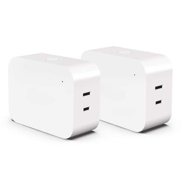 EKIEUDL Outlet Plastic Dimmable Smart Plug Plug-In Mount in White (2-Pack)