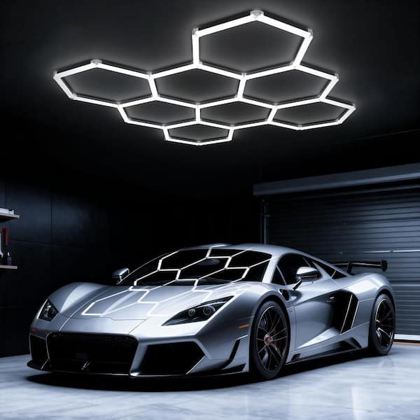 WYZM 8.3 ft. 245-Watt 29400 LM 8-Grids Hexagon 5000K Honeycomb for