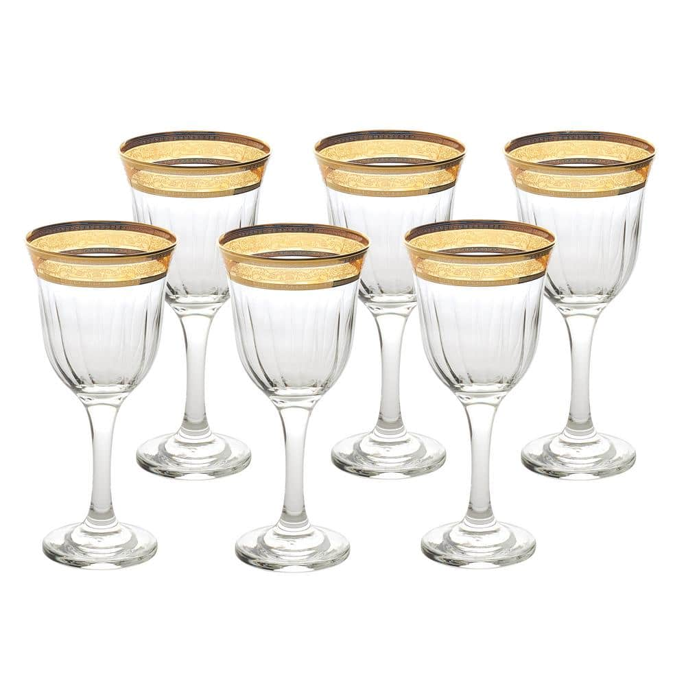 Lorren Home Trends Red Wine Melania Collection Amber (Set of 6)