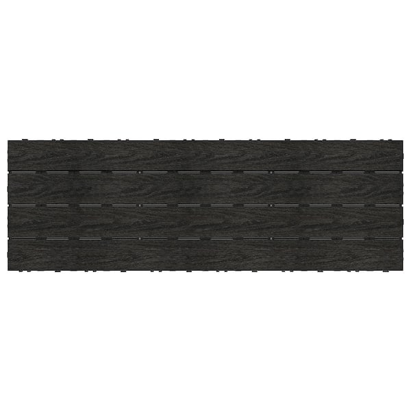 NewTechWood UltraShield Naturale 1 ft. x 3 ft. Quick Deck Outdoor Composite Deck Tile in Indian Ebony (15 sq. ft. Per Box)