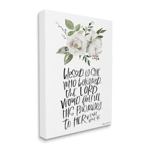"Blessed Is She Who Believed Proverb Luke 1:45" by Valerie Wieners Unframed Print Religious Wall Art 36 in. x 48 in.