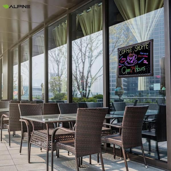 Alpine Industries 28 in. x 20 in. LED Illuminated Hanging Message