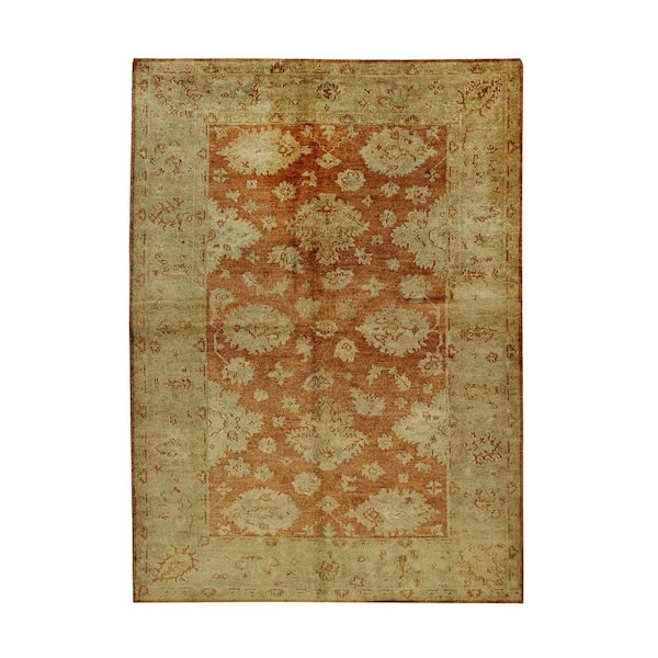 EORC Red Handmade Wool Transitional Ningxia Rug, 13' x 18'