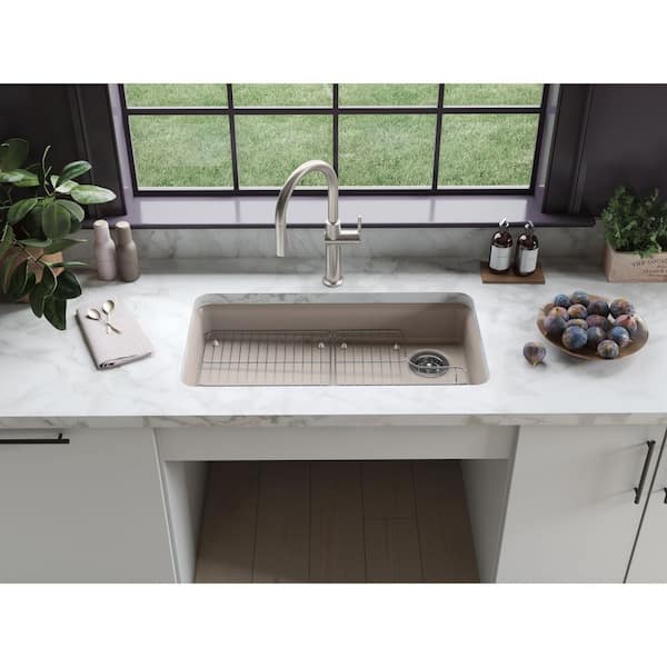 Spectrum Cora Small Frost/Warm Gray Taupe Kitchen Sink Mat A25715 - The  Home Depot