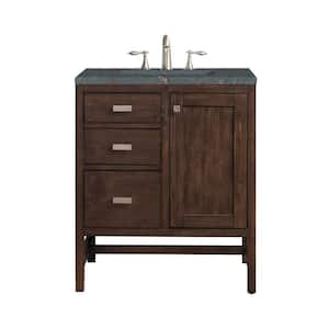 Addison 30.0 in. W x 23.5 in. D x 35.5 in. H Single Vanity Mid-Century Acacia and Parisien Bleu Top