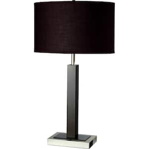 30 in. Nickel Standard Light Bulb Bedside Table Lamp
