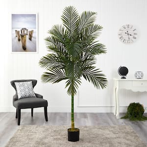 7 ft. Artificial Single Stalk Golden Cane Palm Tree
