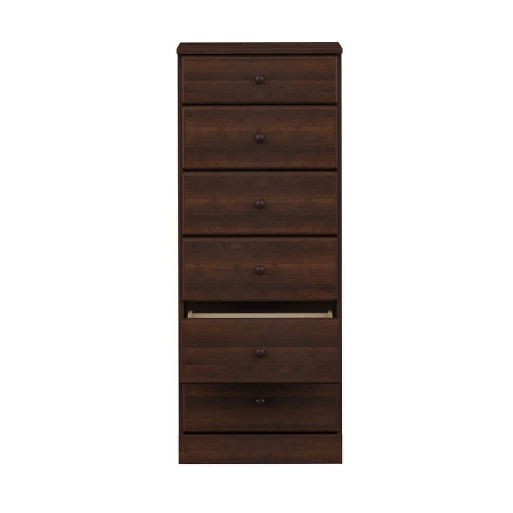 Astrid Espresso 6-Drawer Tall Vertical Dresser for Compact Spaces