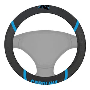 NFL - Carolina Panthers Embroidered Steering Wheel Cover in Black - 15in. Diameter