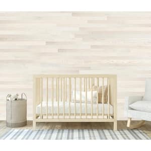 1/8 in. x 3 in. x 12 in. - 42 in. White Oak Peel and Stick Wooden Decorative Wall Paneling (10 sq. ft./Box)