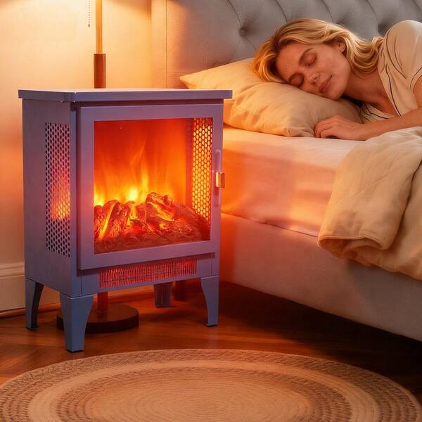 SUNRINX 17 in. Freestanding Electric Fireplace Stove Heater with