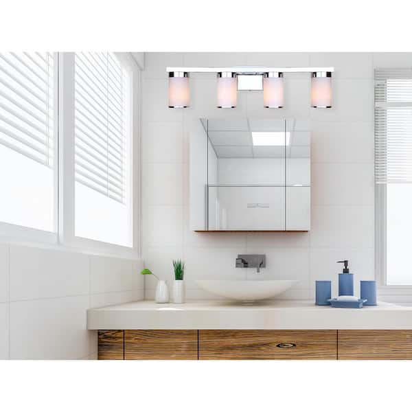 Milo 4-Light Chrome Bath Light