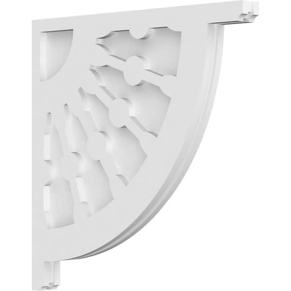 Ekena Millwork 1-7/8 in. x 22 in. x 22 in. PVC Classic Wagon Wheel Corbel