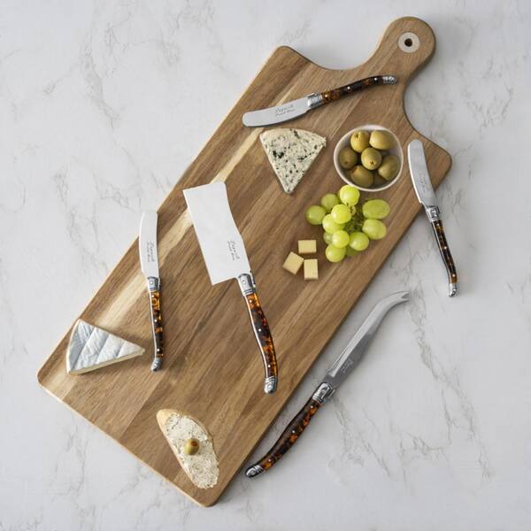 French Home 8-Piece Laguiole Tortoise Shell Cheese Knife and