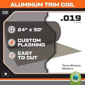 24 in. x 50 ft. Terra Bronze/Hickory Aluminum Trim Coil