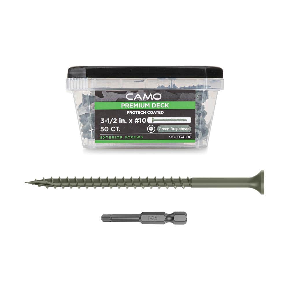 3-1/2 in. #10 Green Star Drive Exterior Bugle Head Wood Deck Screws (50-Count) price history on PriceWatchPro