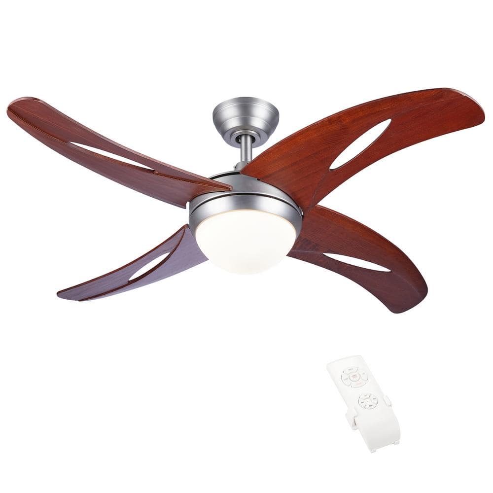Merra 48 in. Integrated LED Indoor Brushed Nickel Ceiling Fan with