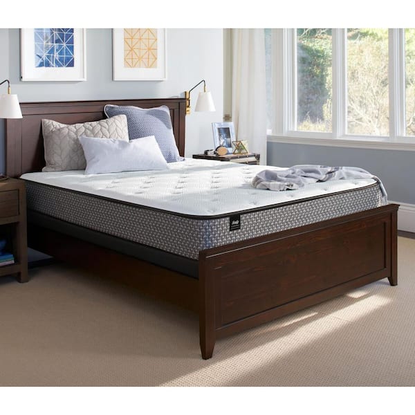 Sealy Response Essentials 10.5 in. Twin Plush Tight Top Mattress Set with 5 in. Low Profile Foundation