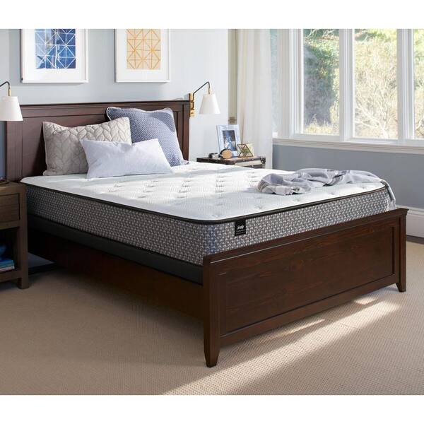 Sealy Response Essentials 10.5 in. Queen Plush Tight Top Mattress Set with 5 in. Low Profile Foundation