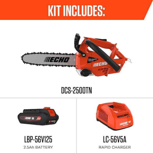 ECHO 56V 12 in. X Series Cordless Battery Top Handle Pro Chainsaw