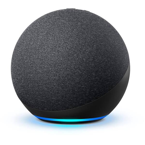 Echo (4th Gen) with Premium Sound, Smart Home Hub, and Alexa -  Charcoal B07XKF5RM3 - The Home Depot