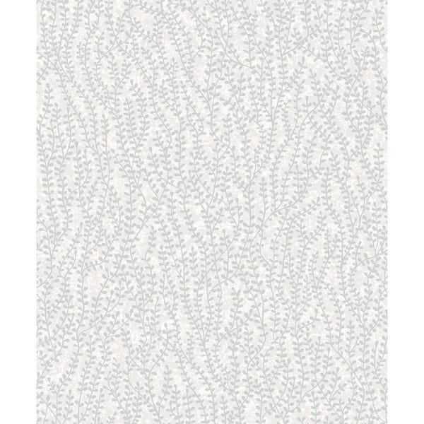 Seabrook Designs 57.5 sq. ft. Diamond Seaweed Beaded Branches Nonwoven Paper Unpasted Wallpaper Roll