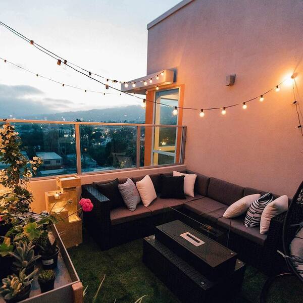 54 Light 50 ft. Black Outdoor Connectable G40 LED E12 2200K