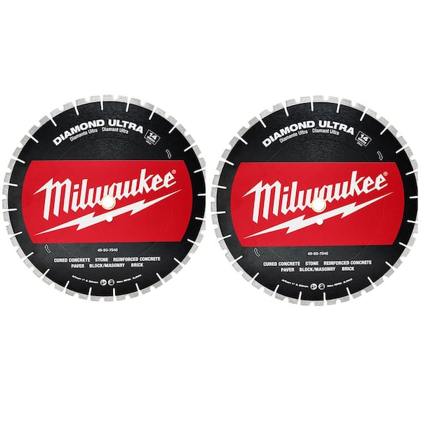 Milwaukee 14 in. Diamond Ultra Segmented Blade (2-Pack)