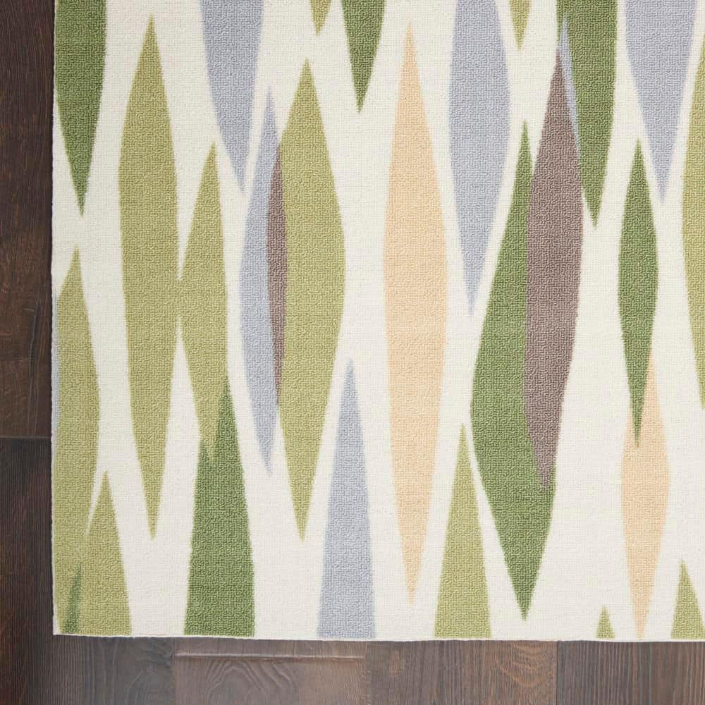 Violet Rectangular Synthetic Reversible Outdoor Area Rug