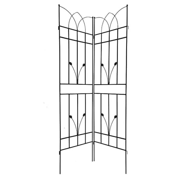 Otryad Metal Garden Trellis 71 in. x 17.7 in. Rustproof Trellis for Climbing Plants Outdoor (4-Pack )
