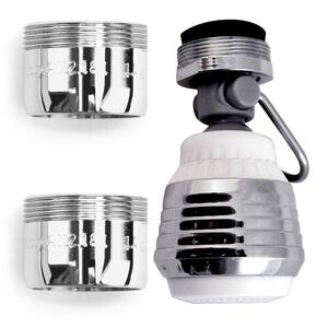 HydroSAVER Combo Pack - Swivel Dual Spray Kitchen Aerator with Pause, 2x Bath Aerator - 1.5 GPM in Chrome - WaterSense