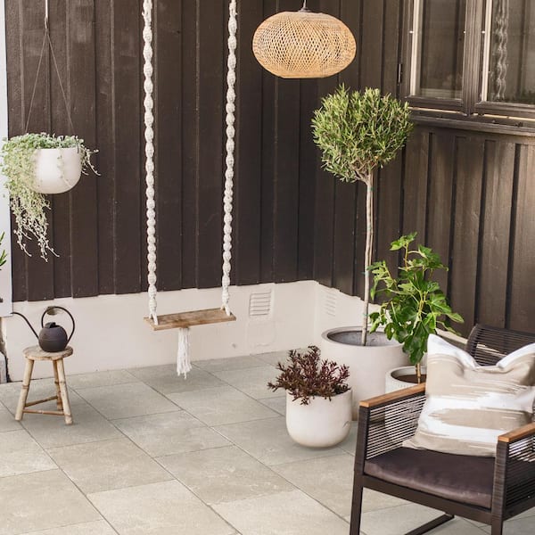MJSI 24 in. x 16 in. x 0.75 in. Rectangle Antique Vanilla Porcelain Paver (12-Piece/ 32 sq. ft.)