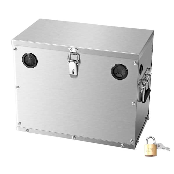 Battery Box, Group 24/31 Trolling Motor Battery Box, Marine Batteries Case with Lock, Handles, Stainless Steel Shell