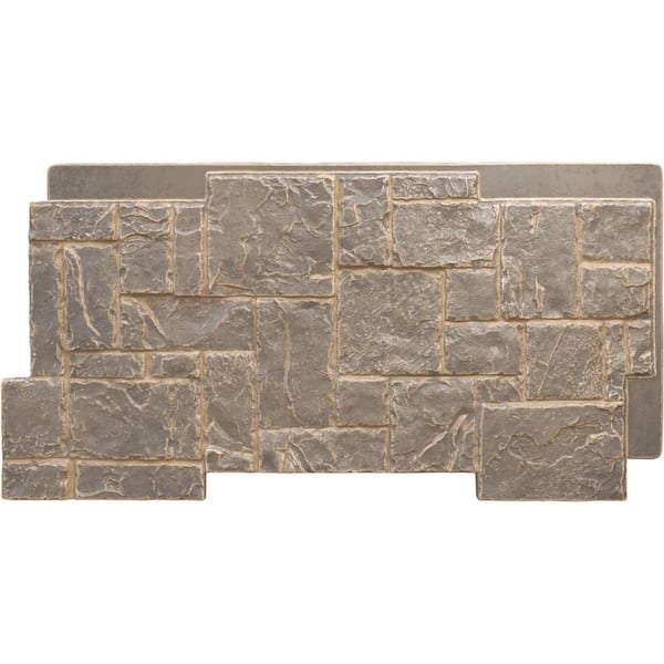Ekena Millwork Castle Rock 49 in. x 1 1/4 in. Cannondale Stacked Stone, StoneWall Faux Stone Siding Panel