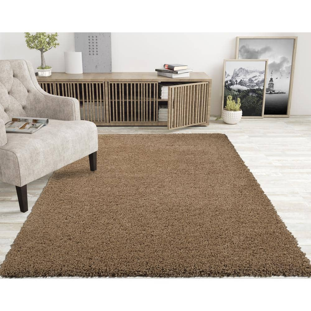 Lifestyle Shaggy Collection Beige 5 Ft X 7 Ft Shag Area Rug LS2769   Beige Area Rugs Ls2769 5x7 64 1000 