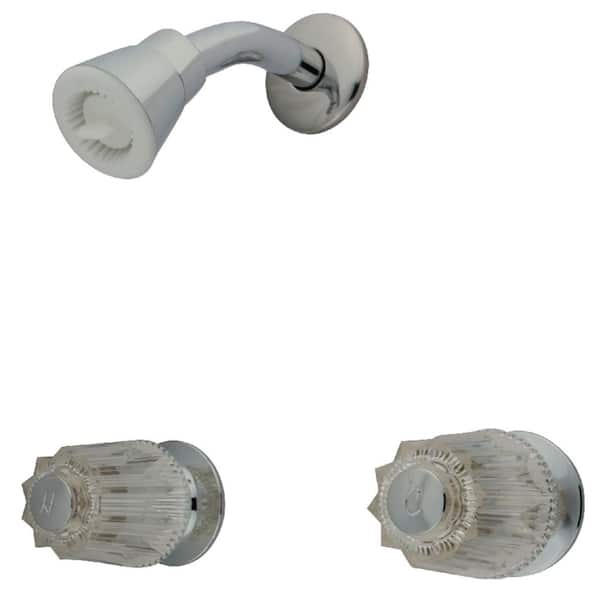 2-Handle 1-Spray Shower Faucet 1.8 GPM in Polished Chrome (Valve Included)