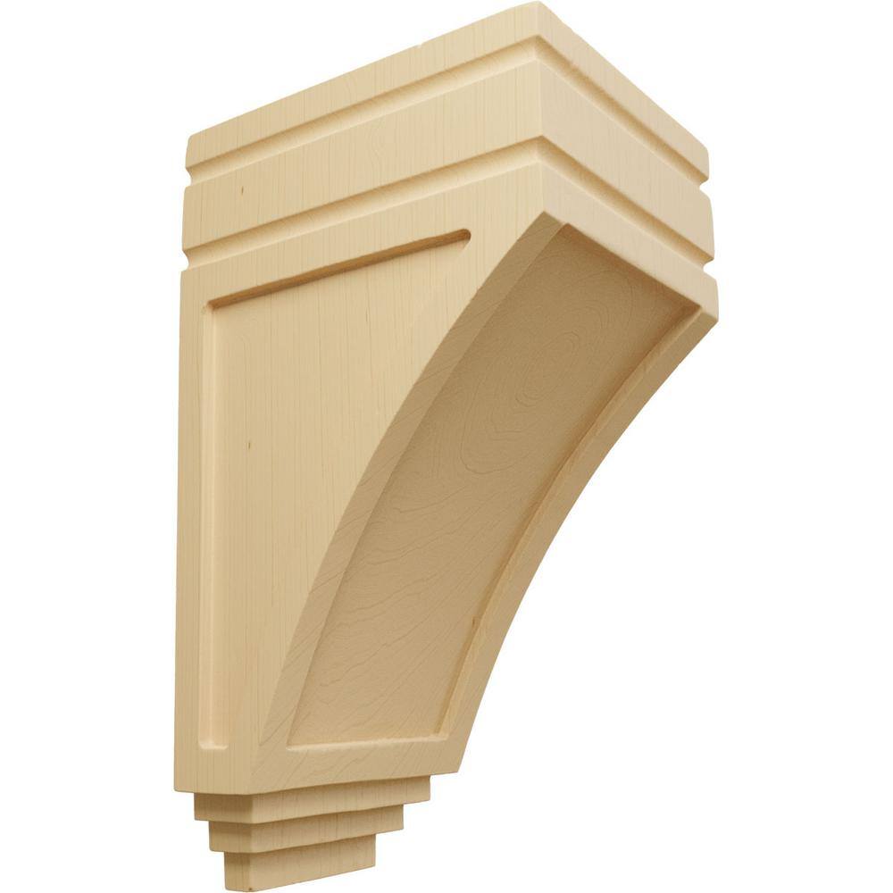 Medium Alder Wood Corbel with Unfinished Paintable Surface
